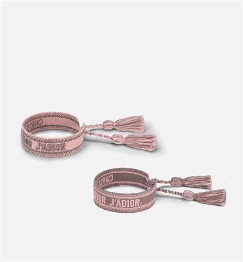 dior bracciale stoffa|Set di bracciali J'Adior Portofino Ricamo rosa e grigio .